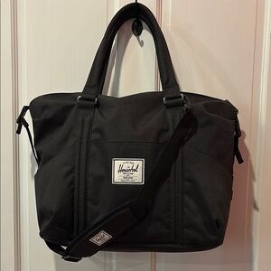 Herschel Supply Company Black Diaper Bag with Changing Pad Durable and Sleek